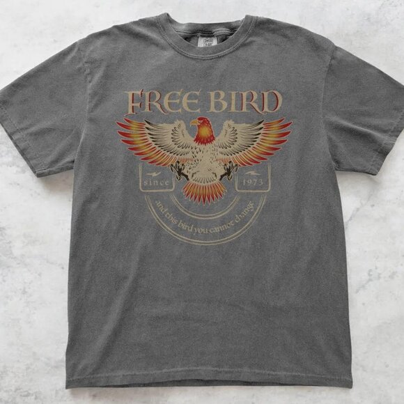 Retro Old School Band Shirt Unisex, Free Bird Shirt, Comfort Colors Band T-Shirt - Picture 1 of 4
